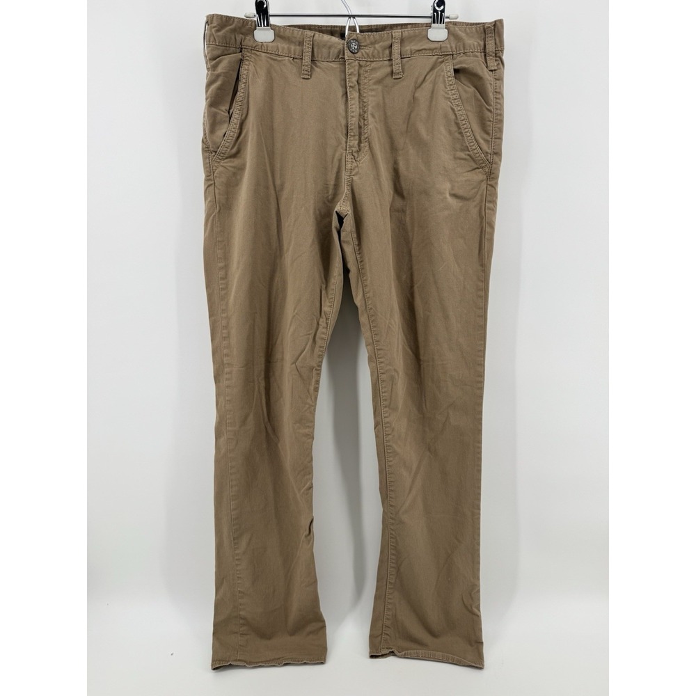 BKE Buckle Pants Mens 36R Beige Jake Stretch Office Straight Denim Jeans Khaki